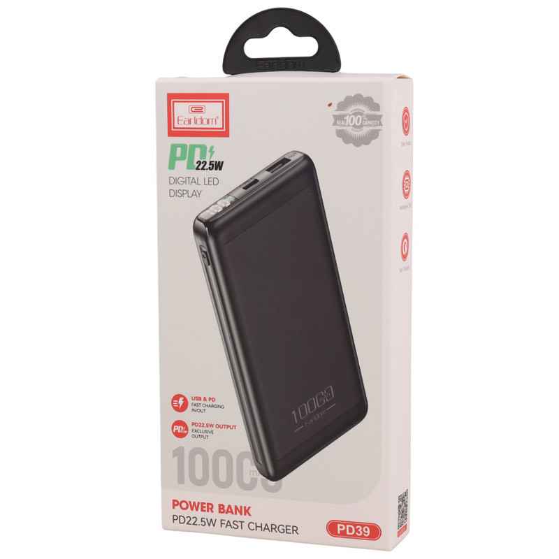 پاوربانک فست شارژ 10000 ارلدام Earldom ET-PD39 PD 22.5W
