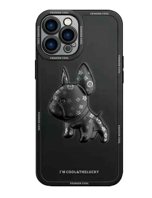 قاب گوشی آیفون طرح بولداگ برجسته