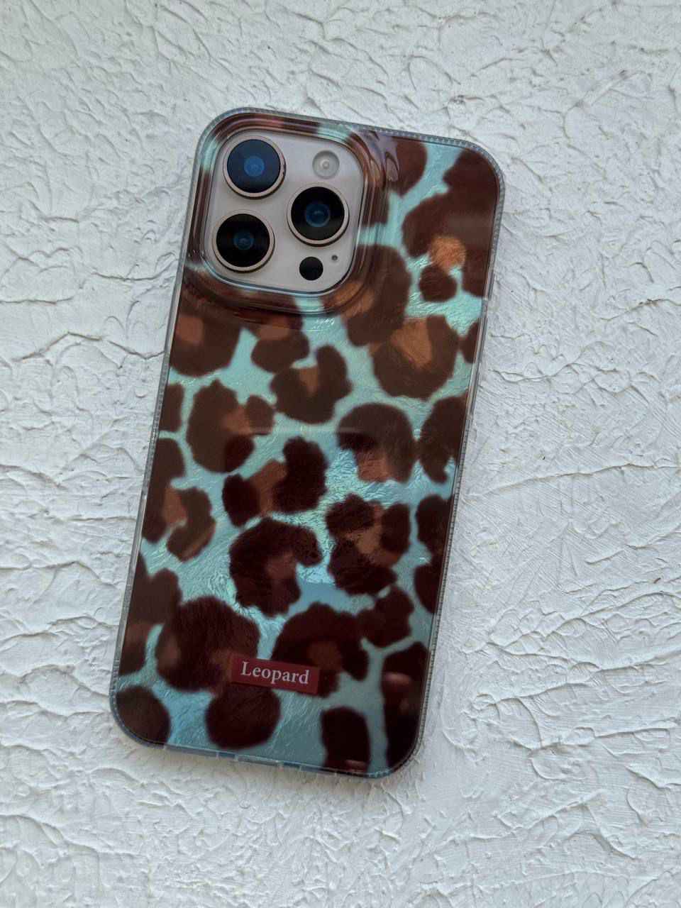 قاب گوشی آیفون هولوگرامی طرح پلنگی آبی