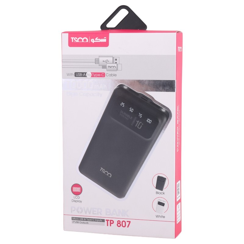 پاور بانک تسکو مدل TP 807 ظرفیت 10000 میلی آمپر ساعت